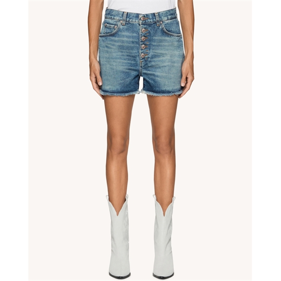 Dondup Stella Bot Gioie Shorts, Blue DenimvDondup Stella Bot Gioie Shorts, Blue Denim